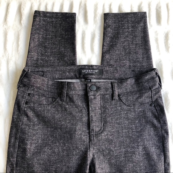 Liverpool Jeans Company Pants - Liverpool Los Angeles Gray Tweed Pants - Size 6